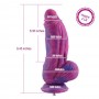 Фалоімітатор для секс-машин Hismith 9.45″ Silicone Fantasy Series Dildo, система кріплення KlicLok