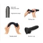 Реалістичний фалоімітатор Strap-On-Me Sliding Skin Realistic Dildo Black - S, ефект рухливої шкіри