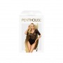 Боді Penthouse All The Way XL Black, відкрита спинка, рукави, низ у вигляді високих трусиків танга