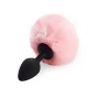 Силіконова анальна пробка М Art of Sex - Silicone Bunny Tails Butt plug, колір Рожевий, діаметр 3,5 