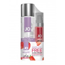 Комплект System JO GWP — Agape 120 ml & Oral Delight — Strawberry 30 мл