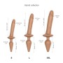 Анальна пробка з дилдо 2в1 Strap-On-Me SWITCH PLUG-IN REALISTIC DILDO Caramel S, діаметр 3,3/2,9 см