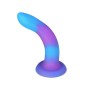 Фалоімітатор, що світиться в темряві, ADDICTION Rave 8″ Glow in the Dark Dildo Blue Purple, 20,3 см