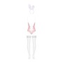 Еротичний костюм зайчика Obsessive Bunny suit 4 pcs costume pink S/M, рожевий, топ з підв’язками, тр