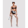 Еротичний костюм покоївки Obsessive Maidme set 5pcs L/XL, бюстгальтер, пояс з фартухом, панчохи, стр