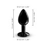 Металева анальна пробка із прикрасою у вигляді кристалу Dorcel - Diamond Plug BLACK S