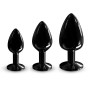 Металева анальна пробка із прикрасою у вигляді кристалу Dorcel - Diamond Plug BLACK S