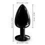 Металева анальна пробка із прикрасою у вигляді кристалу Dorcel - Diamond Plug BLACK L