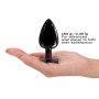 Металева анальна пробка із прикрасою у вигляді кристалу Dorcel - Diamond Plug BLACK L