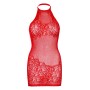 Сукня-сітка зі стразами Leg Avenue Rhinestone halter mini dress Red, відкрита спина, one size