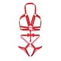 Leg Avenue Studded O-ring harness teddy Red L