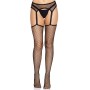 Leg Avenue Net stockings with garter belt Black O/S