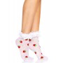 Leg Avenue Strawberry ruffle top anklets