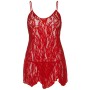 Пеньюар Leg Avenue Rose Lace Flair Chemise Red Plus Size