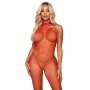 Бодістокінг Leg Avenue Racer neck bodystocking Red