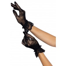 Рукавички Leg Avenue Floral lace wristlength gloves Black