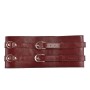 Шкіряний пояс для бондажу Liebe Seele Wine Red Waist Cuff M Size