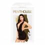 Міні-сукня Penthouse - Heart Rob Black S/M, хомут, глибоке декольте, мініатюрні стрінги
