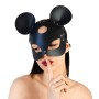 Шкіряна маска зайчика Art of Sex - Mouse Mask, колір Чорний