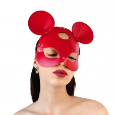 Шкіряна маска зайчика Art of Sex - Mouse Mask, колір Червоний