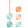 Вагинальные шарики Liebe Kewos — Peach/Mint, 5 шариков в комплекте, 15, 25, 35, 45 и 55 г