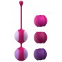 Вагинальные шарики Liebe Kewos — Cerise/Candy Violet, 5 шариков в комплекте, 15, 25, 35, 45 и 55 г