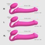 Безремінний страпон з вібрацією Strap-On-Me Vibrating Fuchsia M, діаметр 3,8 см, пульт ДК, регульований