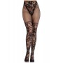 Колготки Leg Avenue Dahlia Lace Tights with Net Thigh Detail One Size