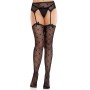 Колготки-панчохи Leg Avenue Heart Garterbelt Stockings One Size Black