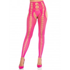 Колготки Leg Avenue Seamless Opaque Footless Suspender Hose One Size Neon Pink