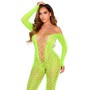 Бодістокінг Leg Avenue Crotchless Footless Lingerie Bodystocking One Size Neon Green