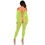 Бодістокінг Leg Avenue Crotchless Footless Lingerie Bodystocking One Size Neon Green