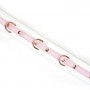Нашийник з повідцем Liebe Seele White & Pink Fairy Goat Leather Collar