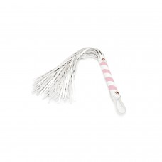 Флогер Liebe Seele White & Pink Leather Flogger