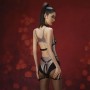 Сбруя со страпоном LOCKINK SEVANDA Queen Sheba Set with Golden Dildo