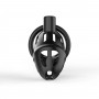Клетка для пениса LOCKINK SEVANDA Plastic Penis Chastity Cage, черная, 3 кольца разных размеров