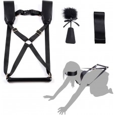 БДСМ-набор LOCKINK YEAHWOW Black Doggy Style Saddle set