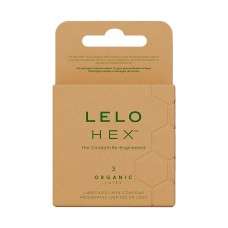 Презервативи LELO HEX Condoms Organic 3 Pack, тонкі та суперміцні