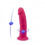 Фаллоимитатор с вибрацией SilexD Henry Vibro Pink (MODEL 2 size 7in) + LRS, диаметр 4,4 см