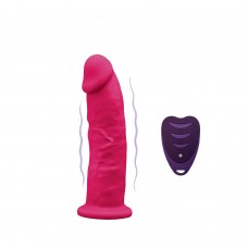 Фаллоимитатор с вибрацией SilexD Henry Vibro Pink (MODEL 2 size 7in) + LRS, диаметр 4,4 см