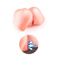 Сосущая вагина-мастурбатор Real Body Real Nina, вагина и анус, с вибрацией и звуком