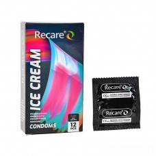 Презервативы Holographic Recare Ice Cream Big Dotted Condoms 12 шт, с пупырышками, аромат: мороженое