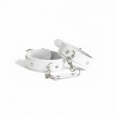 Наручники из натуральной кожи Art of Sex - Eva, цвет белый