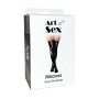 Лакированные чулки со шнуровкой Art of Sex - Mistress, черные с эффектом голограммы, размер M
