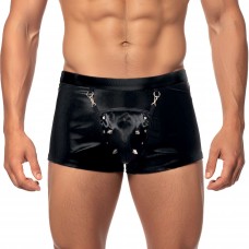 Мужские трусы с сюрпризом Art of Sex - Gladiator, черные с эффектом мокрого бархата, размер M
