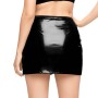 Лакированная сексуальная юбка Art of Sex - Malibu, цвет черный, XS-M