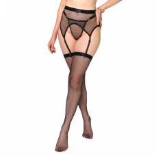 Комплект пояс и чулки Art of Sex - Deily, цвет черный, размер XL