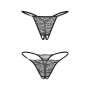 Набор трусиков с доступом Obsessive Bianca 2-pack crotchless thong L/XL