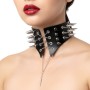 Чокер воротник с шипами Art of Sex - Ariadne, натуральная кожа, цвет черный, L-2XL