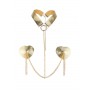 Пестис-сердечки с кисточками и чокером JSY Nipple Sticker RT236114 Golden